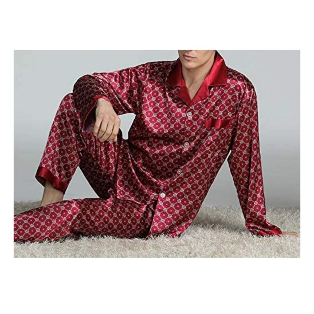 NEW Mens Silky Satin Sleepware